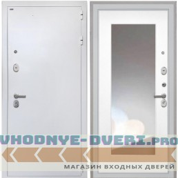 Дверь Интекрон Колизей White ФЛЗ-М с зеркалом (Белая матовая)